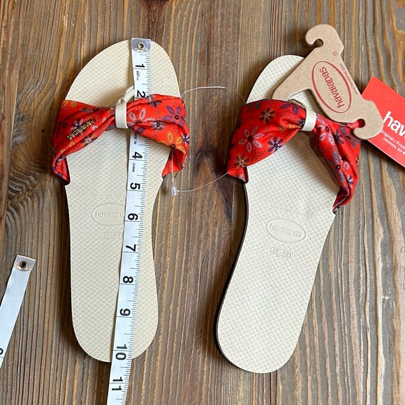 Havaianas Red Fabric Flip Flops - Picture 7 of 7